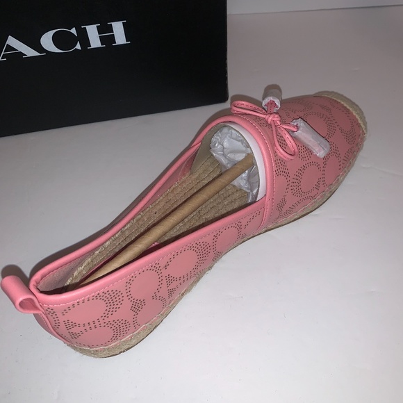 NWT - COACH DUSTY ROSE PERFORATED Espadrilles - 8B - Picture 6 of 11
